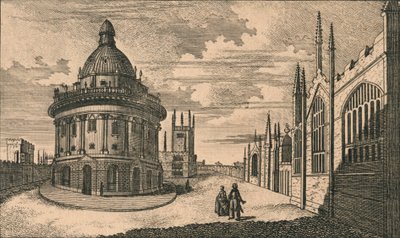 St. Marys Church och Radcliffe Library i Oxford, 1700-talet. av Unbekannt