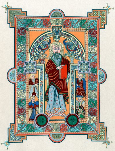 St Matthew från Book of Kells, c800 av Unbekannt