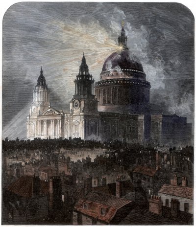 St Pauls Cathedral på Thanksgiving Day, 1872 av Unbekannt