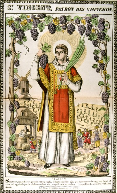 St Vincent, spansk kristen martyr, 1800-talet av Unbekannt