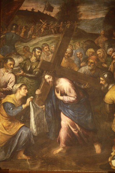 Sta Veronica och Jesus bär hans kors, Tricase, Italien av Unbekannt