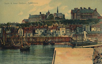 Stade & Inner Harbour, Folkestone, sent 1800-tidigt 1900-tal av Unbekannt