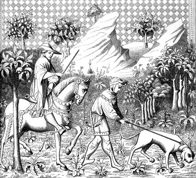 Hjortsjakt, 1300-talet 1849 av Unbekannt