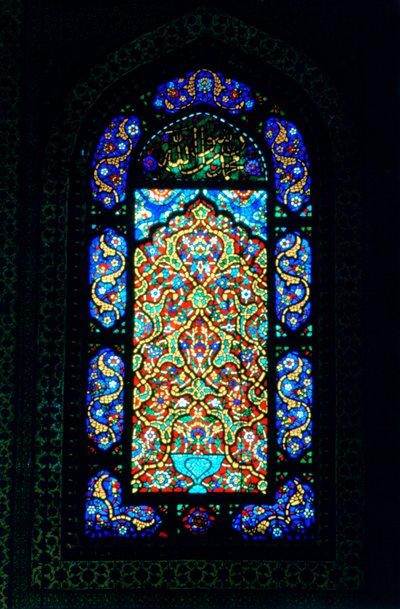 Fönster i målat glas, Suleymaniye-moskén, 1557 av Unbekannt