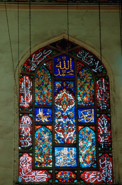 Fönster i målat glas, Suleymaniye-moskén, 1557 av Unbekannt