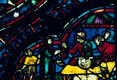 Målat glas, Chartres katedral, Chartres, Frankrike av Unbekannt