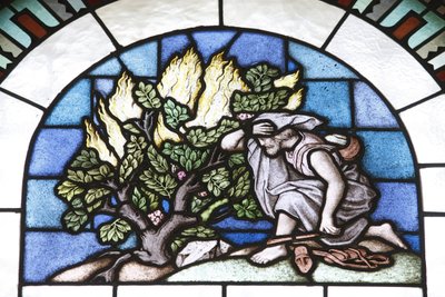 Målat glas: Moses och elden, Budapest, Hongrie av Unbekannt