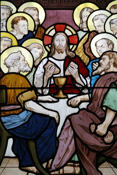 Målat glas i Saint-Honore d
