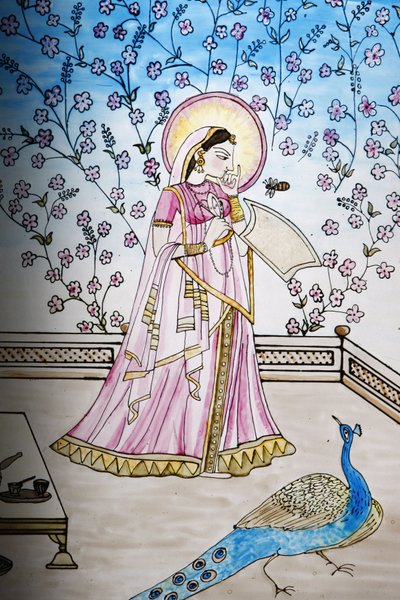 Målat glas i Iskcon-templet, Londres, Grande-Bretagne av Unbekannt