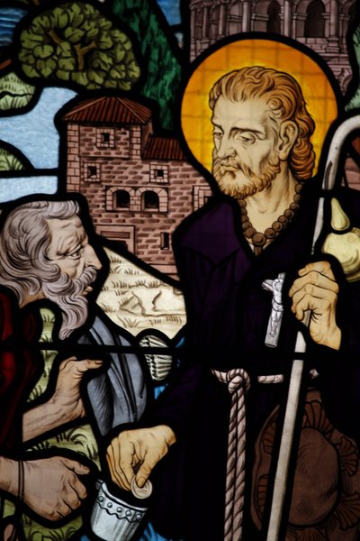 Målat glas i Saint-Honore d
