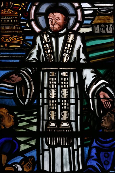 Fönster i målat glas. Saint Vincent de Paul, Paris, Frankrike av Unbekannt