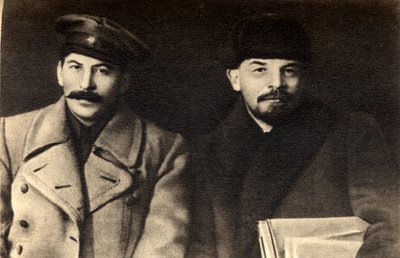 Stalin och Lenin, ryska bolsjevikiska revolutionära ledare, Moskva, Ryssland, 1919 av Unbekannt