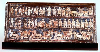 Standard of Ur, krigssidan, från den kungliga kyrkogården i Ur, Sumerian, c2500 f.Kr. av Unbekannt