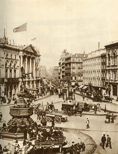 Staty av Eros på Piccadilly Circus, London, c1910, 1935. av Unbekannt