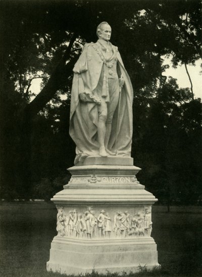 Staty av Lord Curzon i Grounds of Victoria Memorial Hall, 1925. av Unbekannt