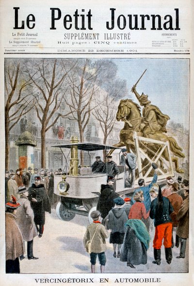 Staty av Vercingetorix på väg, Frankrike 1901 av Unbekannt