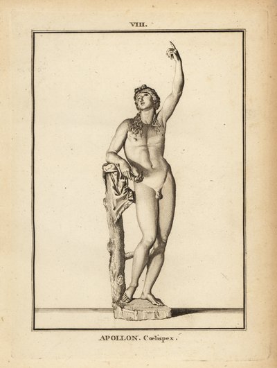 Staty av den romerska guden Apollo Coelispex, tittar på himlen av Unbekannt