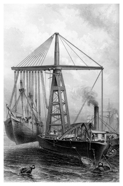 Steam Derrick, 1866 av Unbekannt