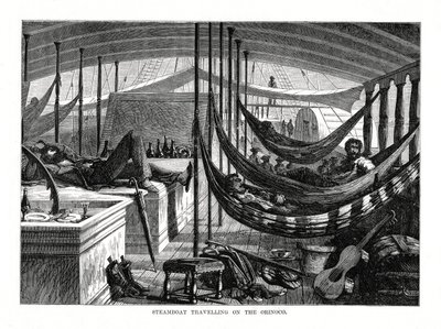 Ångbåt som reser på Orinoco, Sydamerika, 1877 av Unbekannt