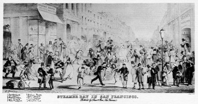 Steamer Day i San Francisco, Kalifornien, 1800-talet 1937 av Unbekannt