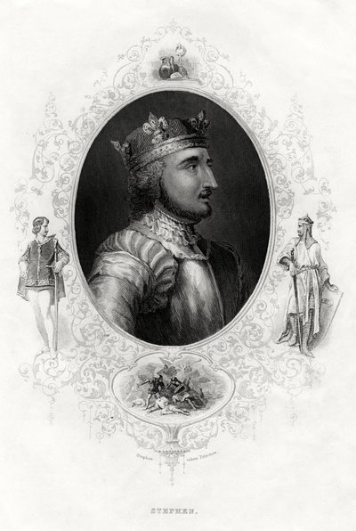 Stephen, den siste normandiska kungen av England, 1860 av Unbekannt