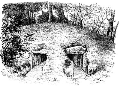 Stenålderstumulus innehållande två kammare, Rodding, Danmark, 1913 av Unbekannt