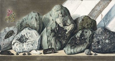 Stenar och kristaller från Vesuvius, ca 1770 av Unbekannt