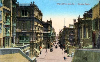 Strada Reale, Valletta Malta, 1900-talet av Unbekannt
