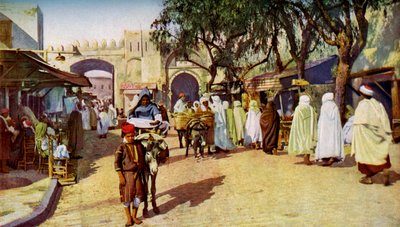 Gatubild, Kairouan, Tunisien, c1924 av Unbekannt
