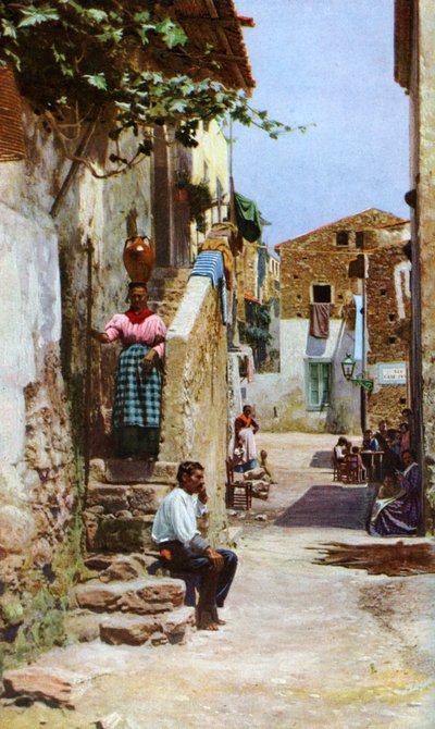 Gatubild, Taormina, Sicilien, Italien, c1923 av Unbekannt