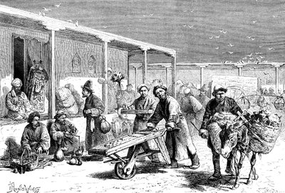 Gatubild, Yarkand, c1890 av Unbekannt