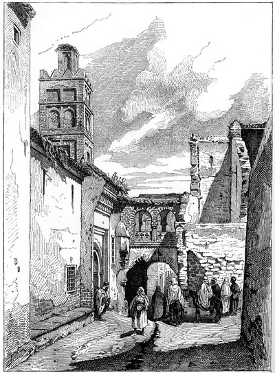 Gatuvy i Tlemcen, Algeriet, c1890 av Unbekannt