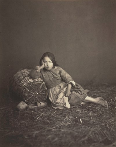 Studie av en ung bondflicka, ca. 1860. av Unbekannt