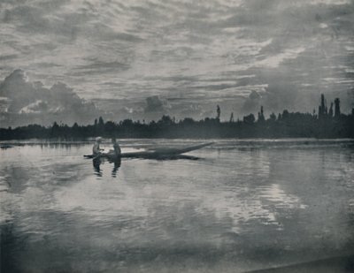 Solnedgång vid Dalsjön, Kashmir, 1936. av Unbekannt