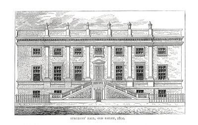 Surgeons Hall, Old Bailey, 1800 av Unbekannt