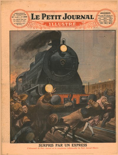Överraskad av en express, 1929. av Unbekannt