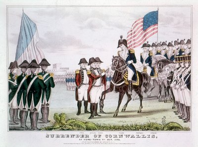 Surrender of Cornwallis, Yorktown, Virginia, 1781 av Unbekannt