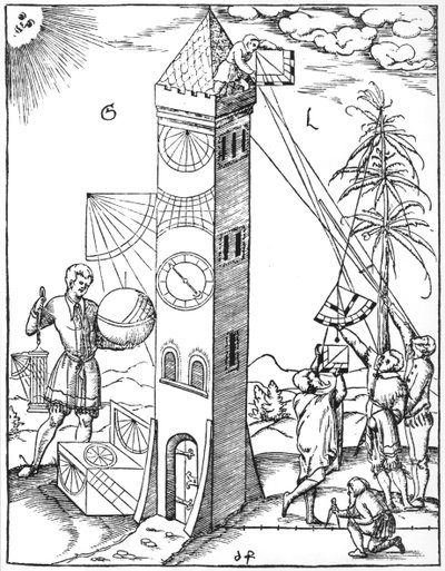 Lantmäteri och tidtagning, 1551 av Unbekannt