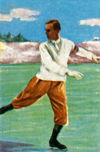 Swedish figure skater Gillis Grafström, 1928. av Unbekannt