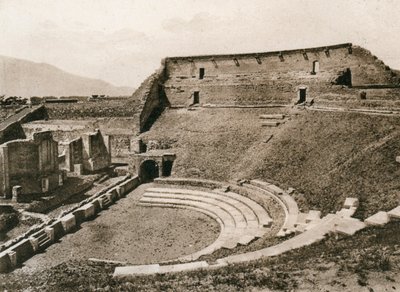 Tragisk teater, Pompeji, Italien, ca 1900-talet av Unbekannt