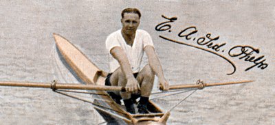 Ted Phelps, världsmästare i professionell sculling, 1935 av Unbekannt