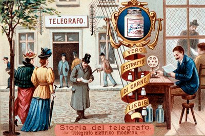 Telegrafkontoret, c1900 av Unbekannt