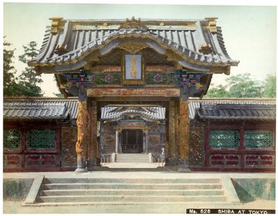 Tempelporten, Shiba, Tokyo, Japan, tidigt 1900-tal av Unbekannt