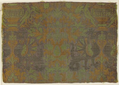Textil med växter och djur, italiensk, 1400-talet. av Unbekannt