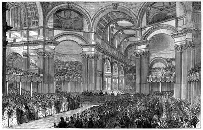 Tacksägelsegudstjänst i St Pauls Cathedral, London, 1900 av Unbekannt