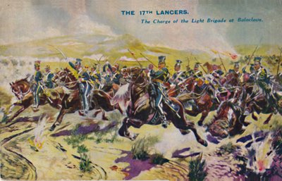 Den 17:e Lancers. Anfallet för den lätta brigaden vid Balaclava, 1854, 1939 av Unbekannt