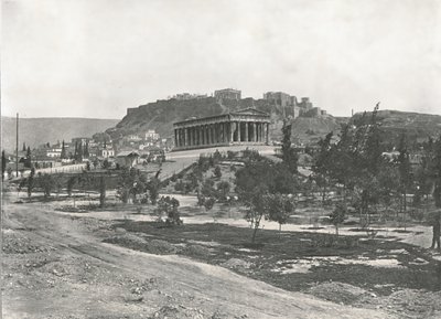Agora och Akropolis, Aten, Grekland, 1895. av Unbekannt