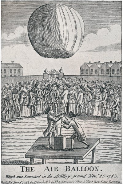 Luftballongen, 1783, 1920. av Unbekannt