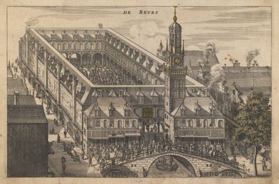 Amsterdambörsen, tidigt 1600-tal. av Unbekannt