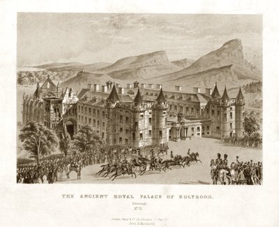 Det antika kungliga palatset i Holyrood. Edinburgh, mitten av 1800-talet av Unbekannt